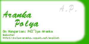 aranka polya business card